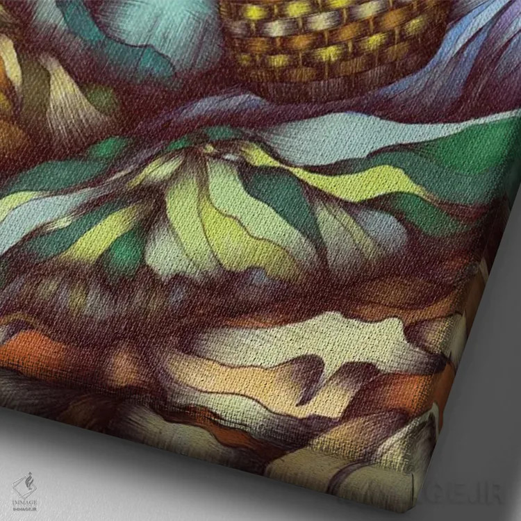 تابلو دکوراتیو سفر انفرادی اثر الا مازور - نمای نزدیک بافت بوم