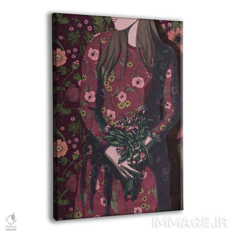 تابلو دکوراتیو در انتظار پژمرده شدن اثر الا مازور - نمای پرسپکتیو محصول