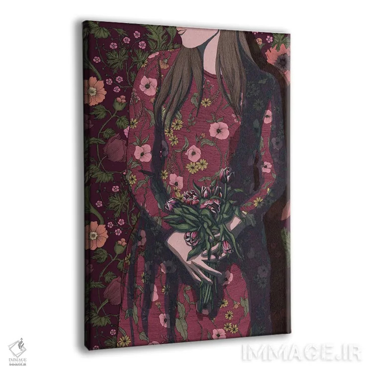 تابلو دکوراتیو در انتظار پژمرده شدن اثر الا مازور - نمای پرسپکتیو محصول