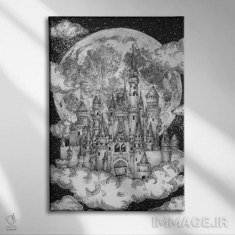 تابلو دکوراتیو پادشاهی جادویی ماه اثر الا مازور - نمای روبهرو روی دیوار