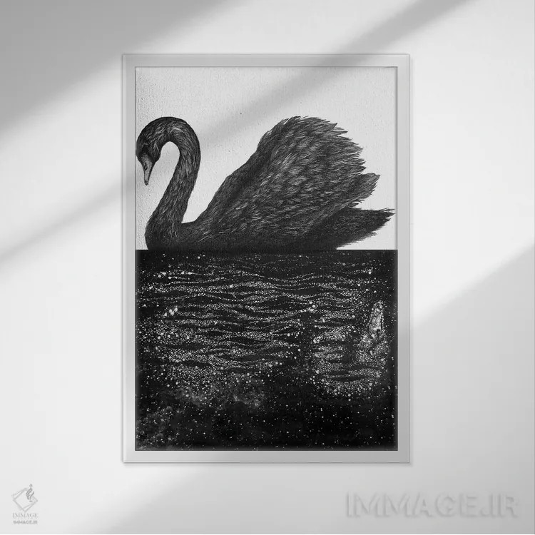 تابلو دکوراتیو سوی دیگر اثر الا مازور - نمای قابدار سفید