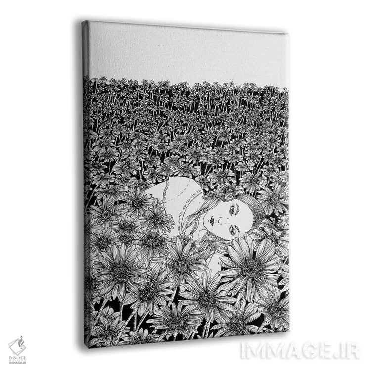 تابلو دکوراتیو اینجا کنار تو دراز کشیده ام اثر الا مازور - نمای پرسپکتیو محصول