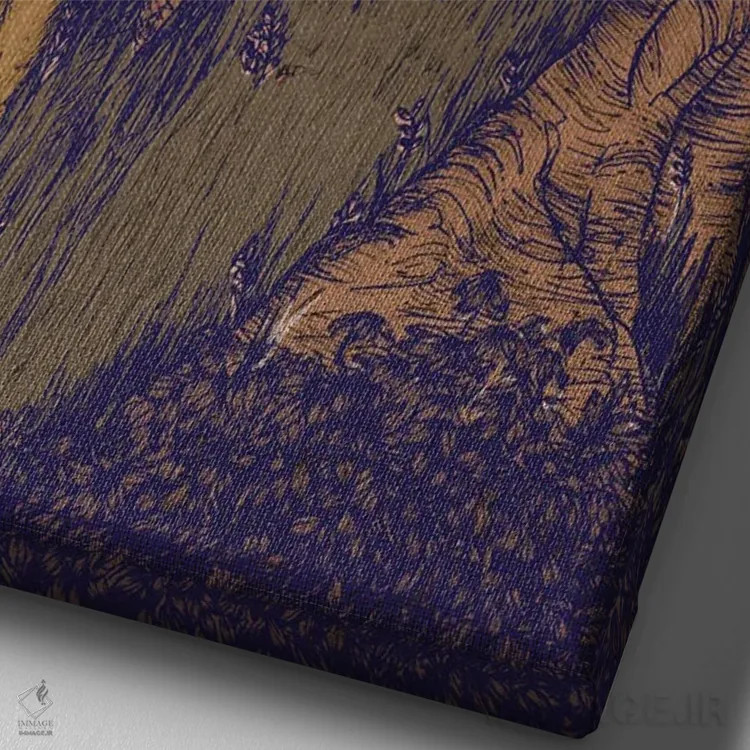 تابلو دکوراتیو راه درازی برای دویدن دارم اثر الا مازور - نمای نزدیک بافت بوم