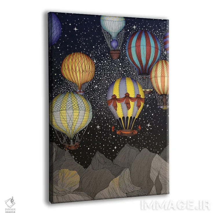 تابلو دکوراتیو پرواز شبانه اثر الا مازور - نمای پرسپکتیو محصول