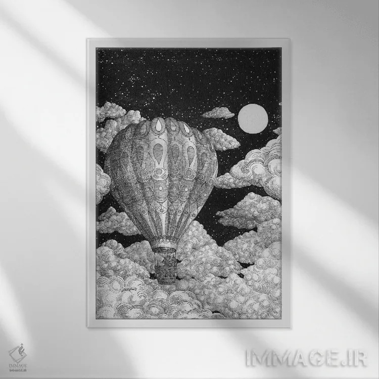 تابلو دکوراتیو ماجراجویی در انتظار است اثر الا مازور - نمای قابدار سفید