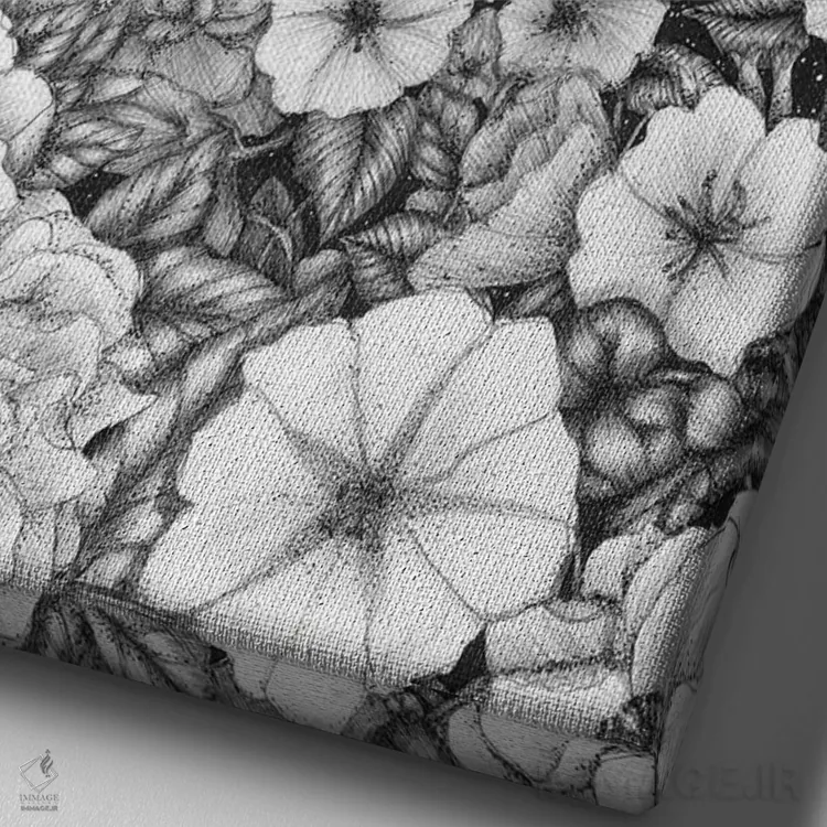 تابلو دکوراتیو نور مهتاب در باغ اثر الا مازور - نمای نزدیک بافت بوم