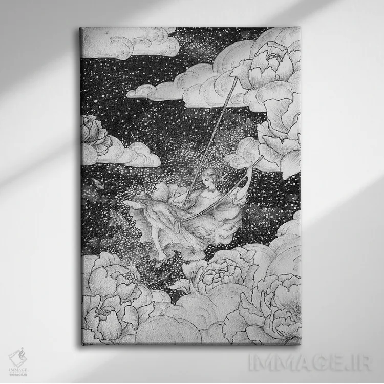 تابلو دکوراتیو تاب اثر الا مازور - نمای روبهرو روی دیوار