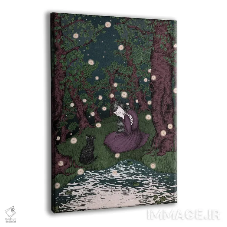 تابلو دکوراتیو شاهزاده گربه اثر الا مازور - نمای پرسپکتیو محصول