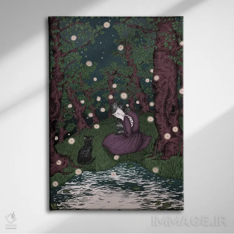 تابلو دکوراتیو شاهزاده گربه اثر الا مازور - نمای روبهرو روی دیوار