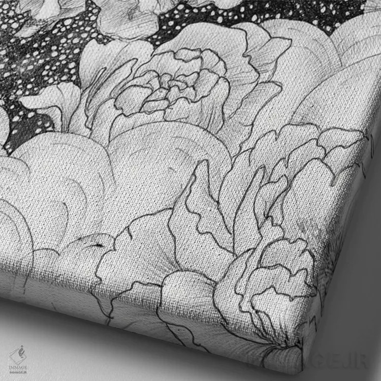 تابلو دکوراتیو تاب اثر الا مازور - نمای نزدیک بافت بوم