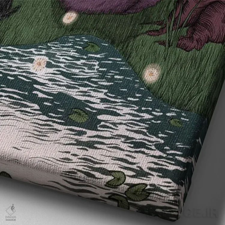 تابلو دکوراتیو شاهزاده گربه اثر الا مازور - نمای نزدیک بافت بوم