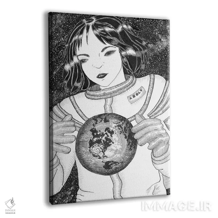 تابلو دکوراتیو آفریننده اثر الا مازور - نمای پرسپکتیو محصول