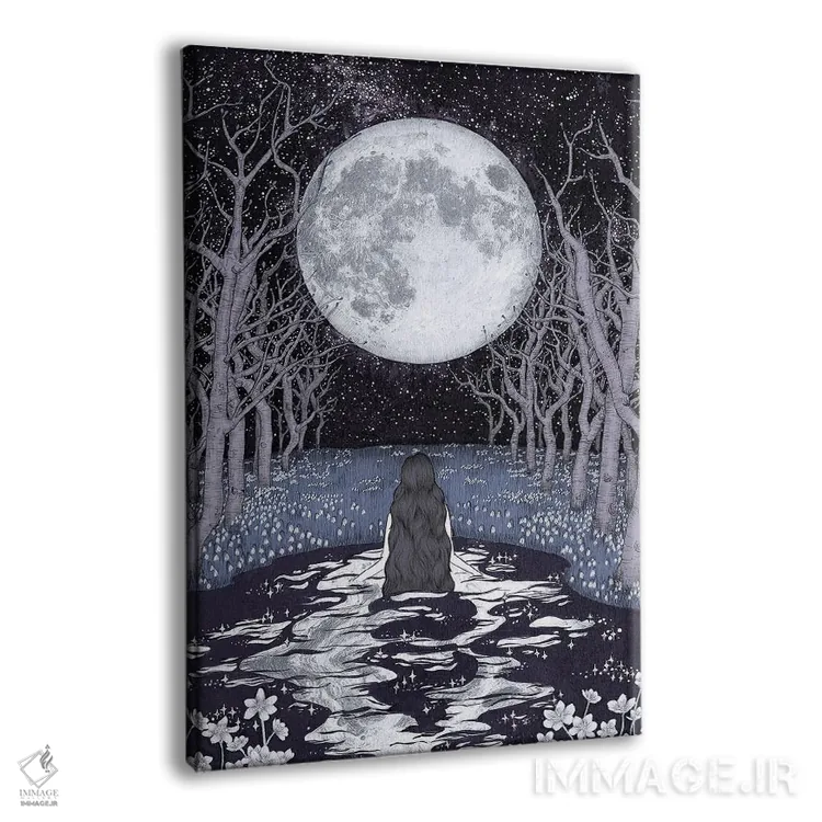 تابلو دکوراتیو حمام کننده مهتاب اثر الا مازور - نمای پرسپکتیو محصول