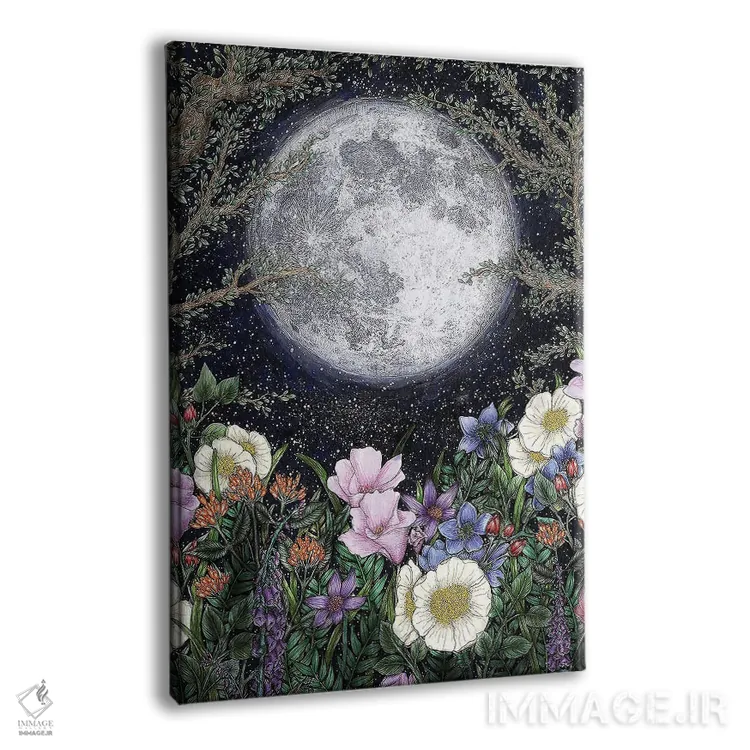 تابلو دکوراتیو نیمه شب در باغ اثر الا مازور - نمای پرسپکتیو محصول