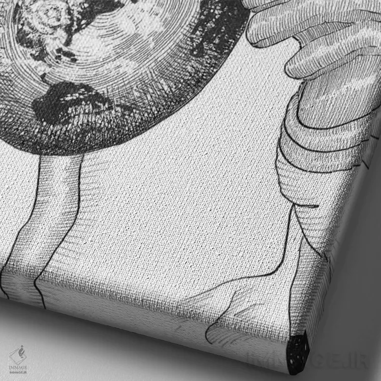 تابلو دکوراتیو آفریننده اثر الا مازور - نمای نزدیک بافت بوم