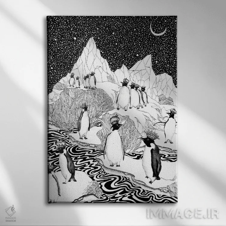 تابلو دکوراتیو پادشاهان بیش از حد اثر الا مازور - نمای روبهرو روی دیوار