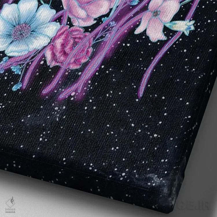 تابلو دکوراتیو اقیانوس جادویی: عروس دریایی اثر الا مازور - نمای نزدیک بافت بوم