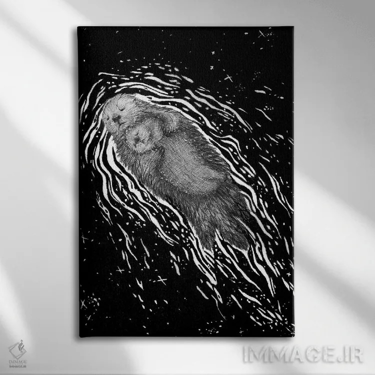 تابلو دکوراتیو خواب های شیرین سمور کوچولو اثر الا مازور - نمای روبهرو روی دیوار