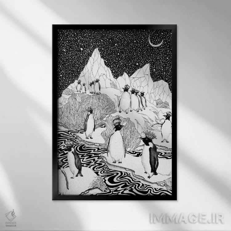 تابلو دکوراتیو پادشاهان بیش از حد اثر الا مازور - نمای قابدار مشکی