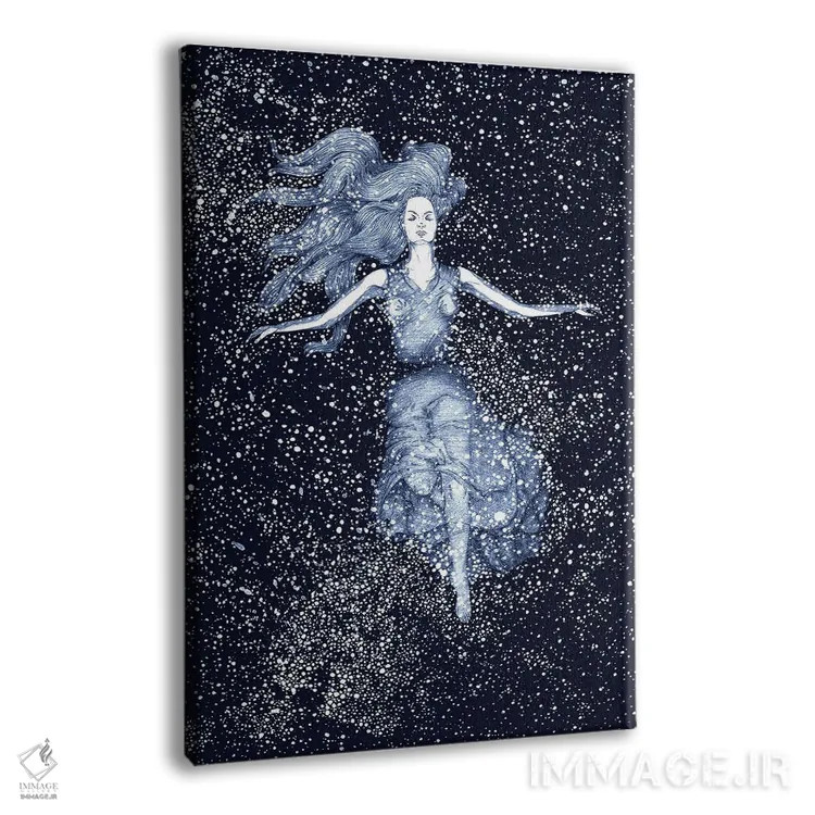 تابلو دکوراتیو شناگر نور ستاره اثر الا مازور - نمای پرسپکتیو محصول