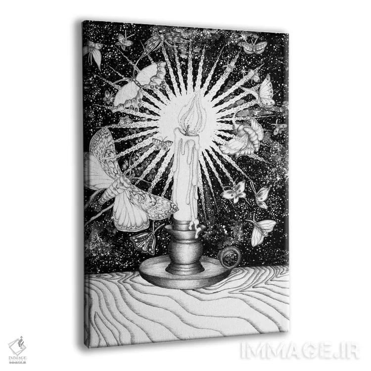 تابلو دکوراتیو رقص شب پره ها اثر الا مازور - نمای پرسپکتیو محصول