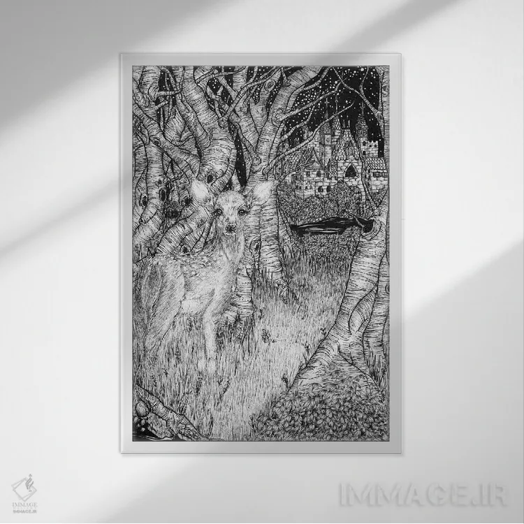 تابلو دکوراتیو راه درازی برای دویدن دارم اثر الا مازور - نمای قابدار سفید