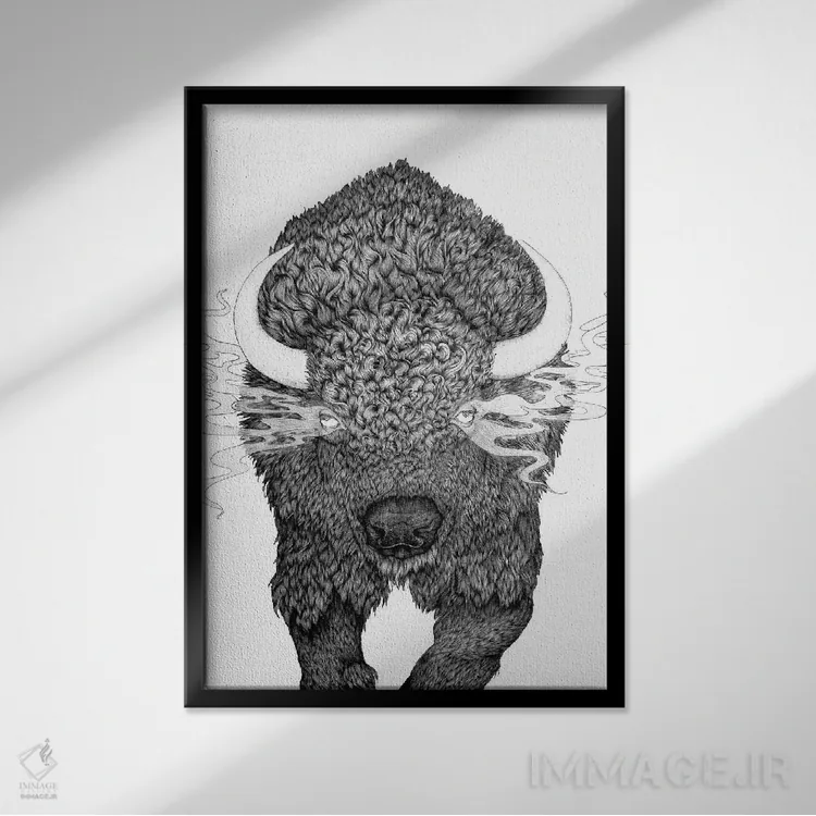 تابلو دکوراتیو ارواح پدرانمان اثر الا مازور - نمای قابدار مشکی