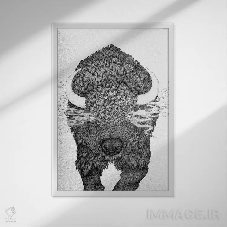 تابلو دکوراتیو ارواح پدرانمان اثر الا مازور - نمای قابدار سفید
