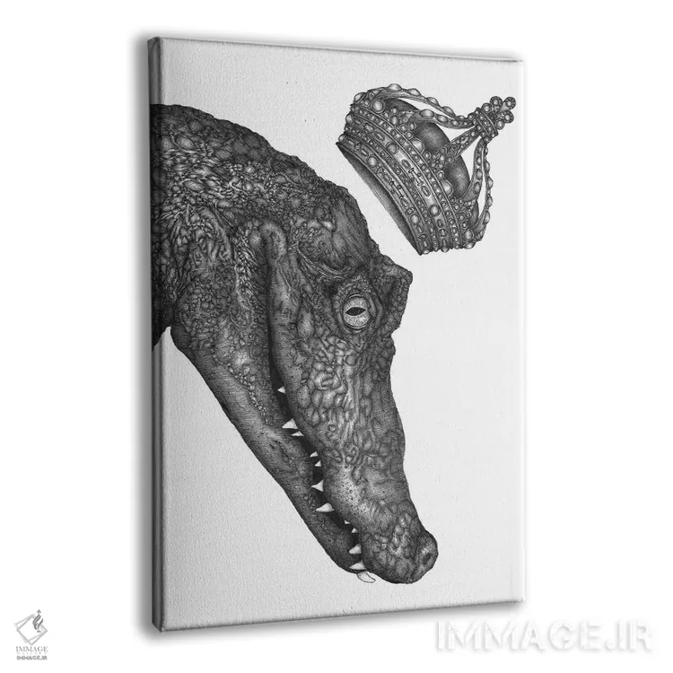 تابلو دکوراتیو شاه تمساح ها اثر الا مازور - نمای پرسپکتیو محصول