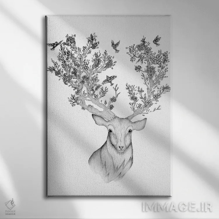 تابلو دکوراتیو پیشرفت طبیعی اثر الا مازور - نمای روبهرو روی دیوار