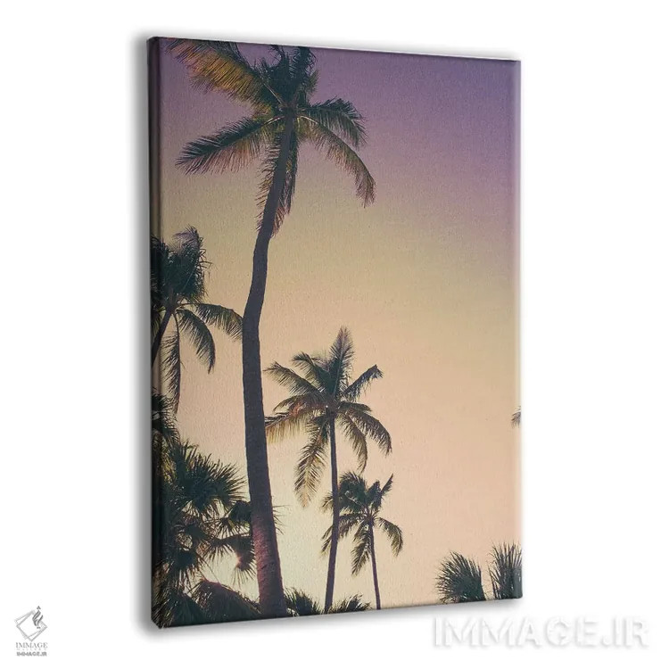 تابلو دکوراتیو نخل های شامگاهی اثر امیلی ناواس - نمای پرسپکتیو محصول
