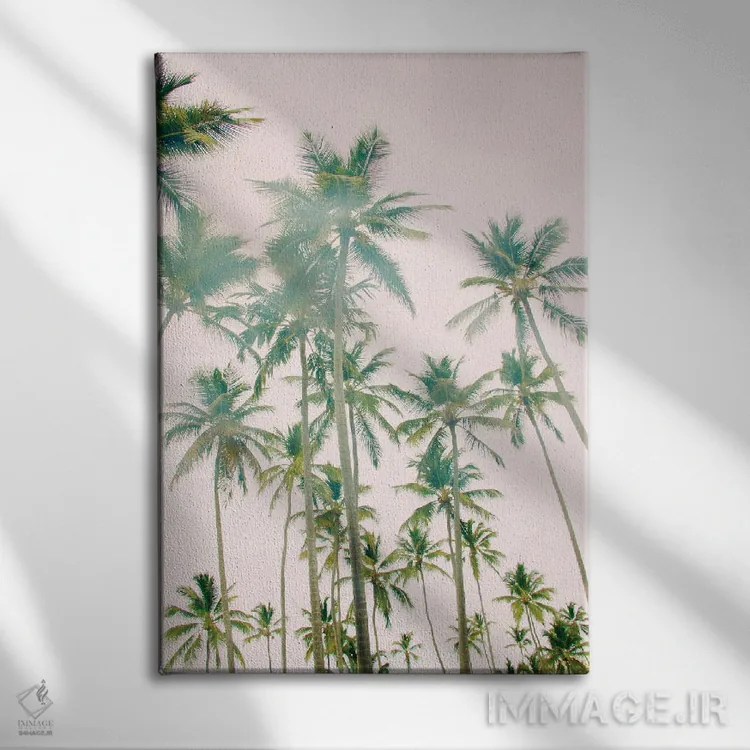 تابلو دکوراتیو جزیره نخل اثر امیلی ناواس - نمای روبهرو روی دیوار