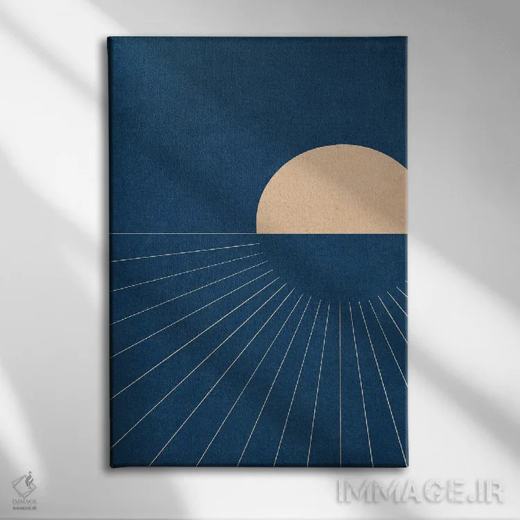 تابلو مدرن غروب مدرن اثر امیلی ناواس - نمای روبهرو روی دیوار