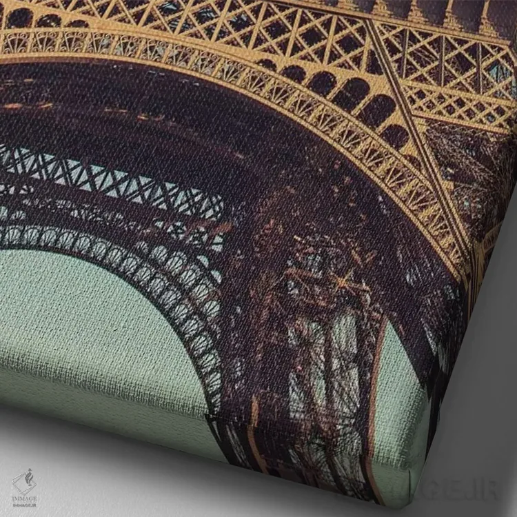 تابلو دکوراتیو ایفل کلاسیک اثر امیلی ناواس - نمای نزدیک بافت بوم