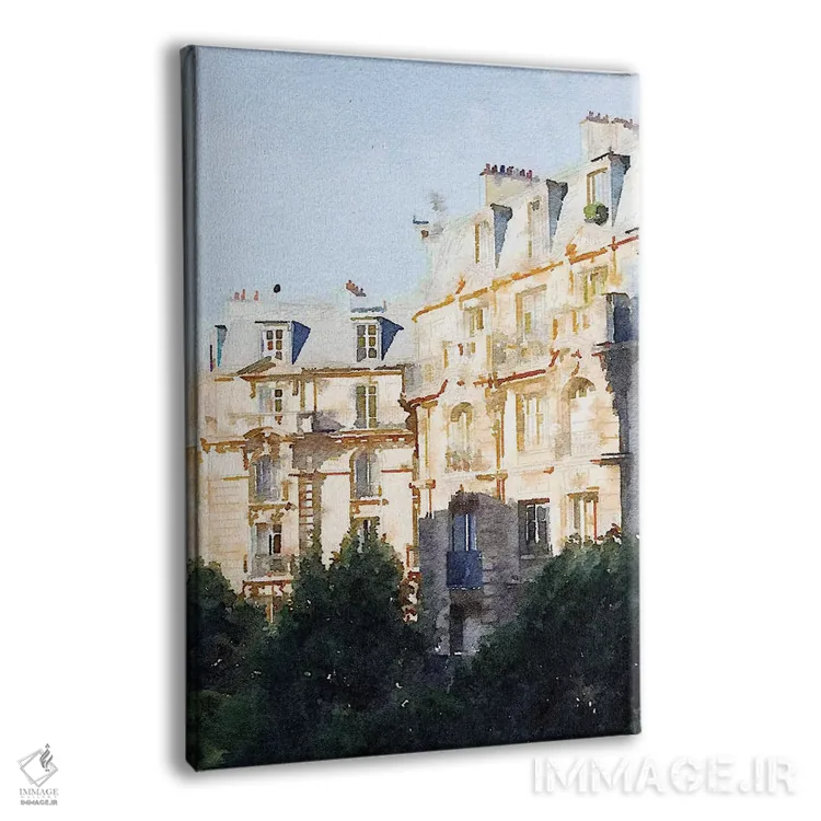 تابلو دکوراتیو خیابان های آبرنگی پاریس III اثر امیلی ناواس - نمای پرسپکتیو محصول