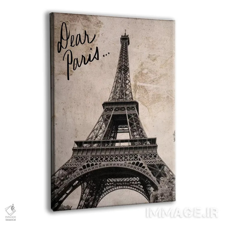 تابلو دکوراتیو پاریس عزیز اثر امیلی ناواس - نمای پرسپکتیو محصول