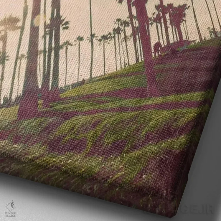 تابلو دکوراتیو تفریح ساحل ونیز اثر امیلی ناواس - نمای نزدیک بافت بوم