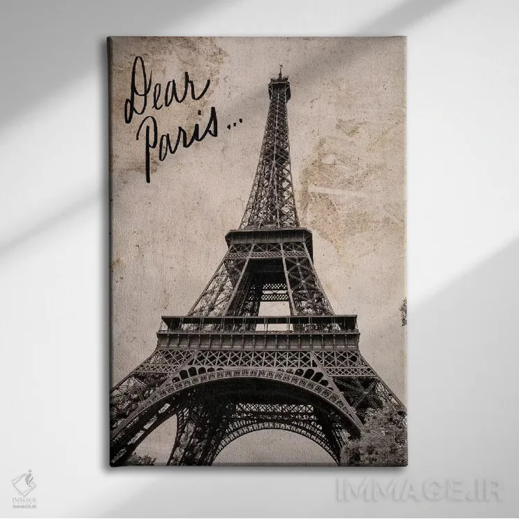 تابلو دکوراتیو پاریس عزیز اثر امیلی ناواس - نمای روبهرو روی دیوار