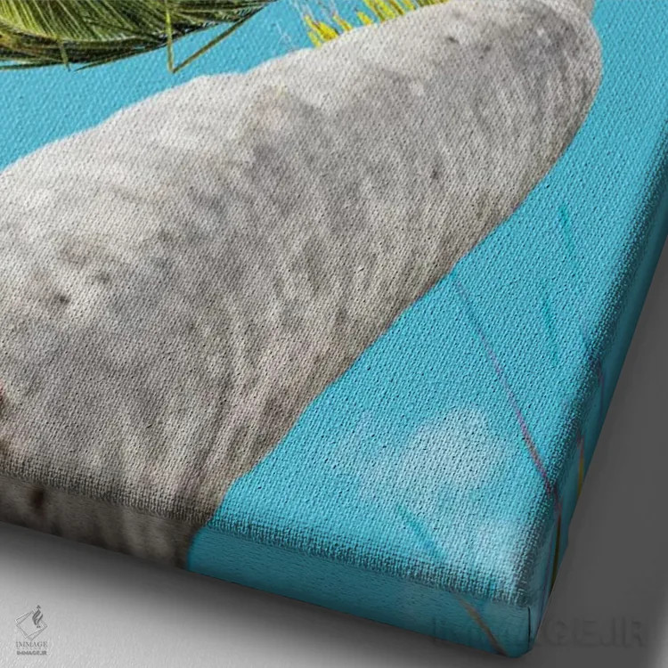 تابلو دکوراتیو بادهای استوایی اثر امیلی ناواس - نمای نزدیک بافت بوم