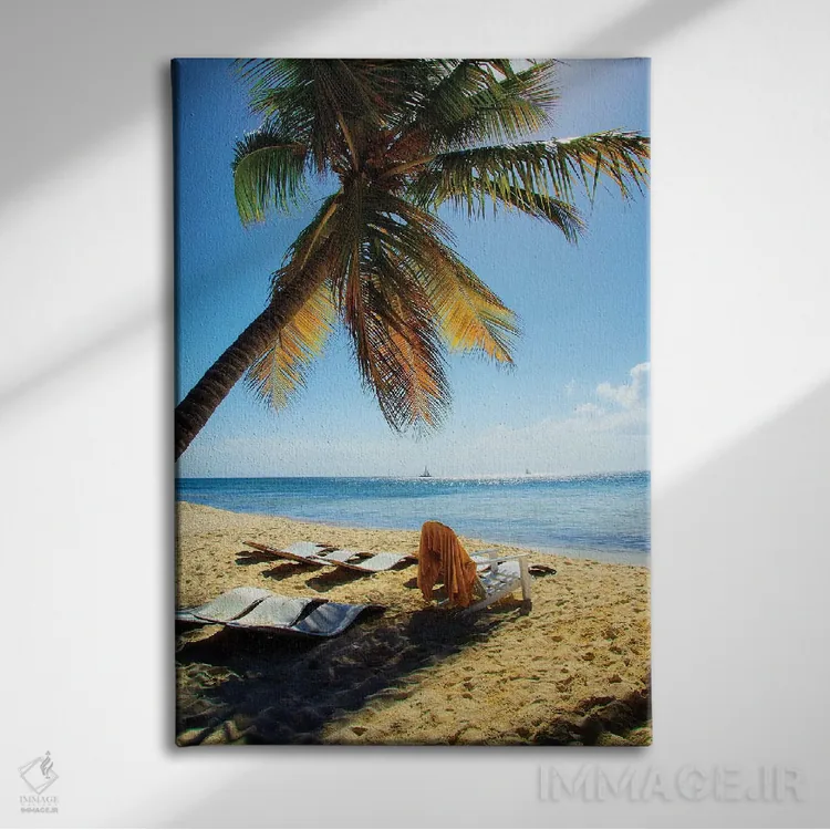 تابلو دکوراتیو مناظر غروب خورشید اثر امیلی ناواس - نمای روبهرو روی دیوار