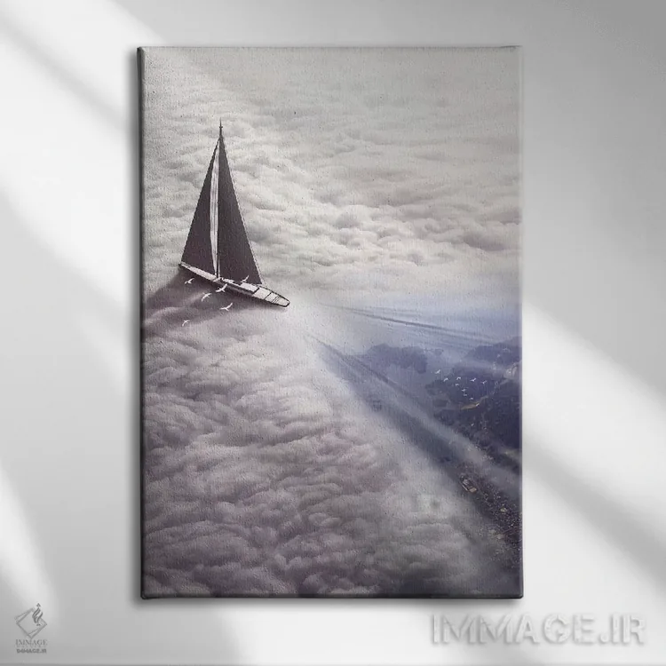 تابلو دکوراتیو ابرگرد اثر ای ان.پی اس - نمای روبهرو روی دیوار