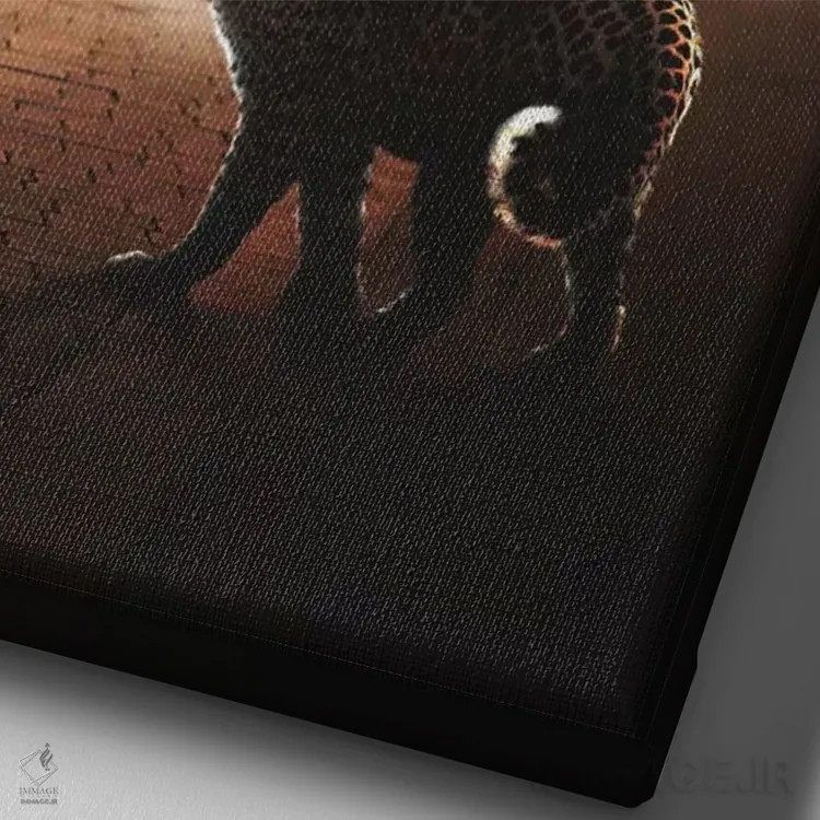 تابلو دکوراتیو زندگی شبانه اثر ای ان.پی اس - نمای نزدیک بافت بوم