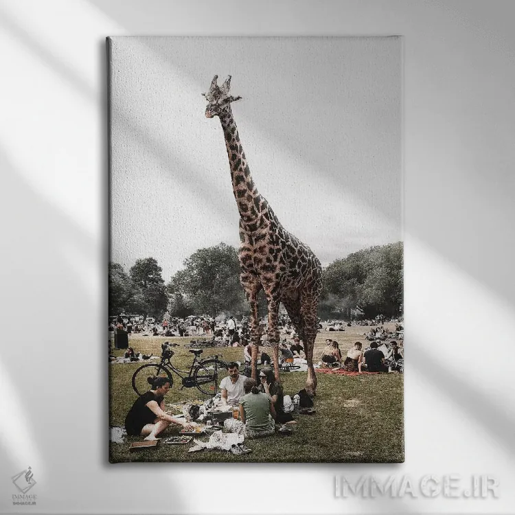 تابلو دکوراتیو شنبه در پارک اثر ای ان.پی اس - نمای روبهرو روی دیوار