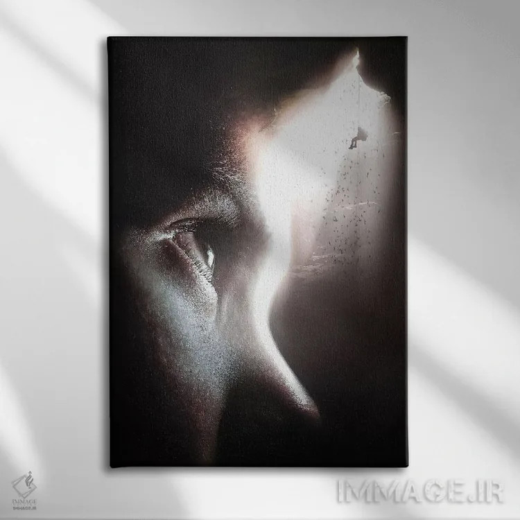 تابلو دکوراتیو خودکاوی اثر ای ان.پی اس - نمای روبهرو روی دیوار