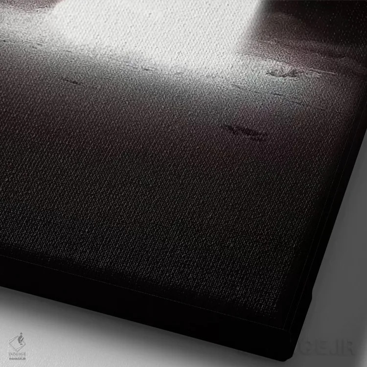 تابلو دکوراتیو گربه درخشان اثر ای ان.پی اس - نمای نزدیک بافت بوم