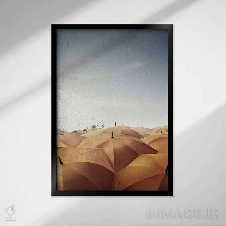 تابلو دکوراتیو سرزمین خشک اثر ای ان.پی اس - نمای قابدار مشکی