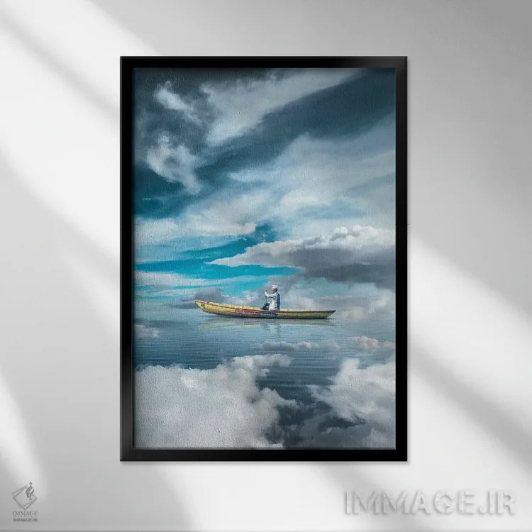 تابلو دکوراتیو نزدیک رسیدن اثر ای ان.پی اس - نمای قابدار مشکی