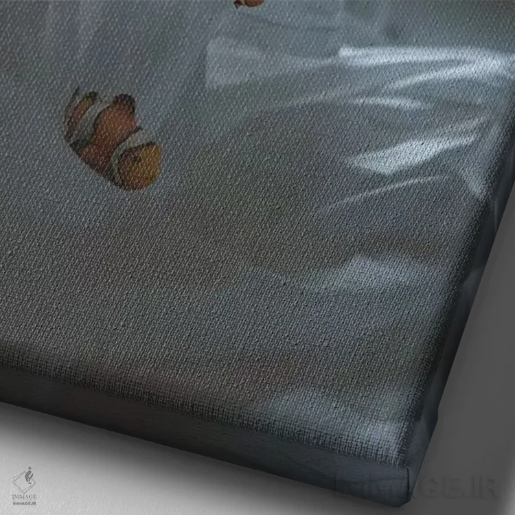 تابلو دکوراتیو کف دریا اثر ای ان.پی اس - نمای نزدیک بافت بوم