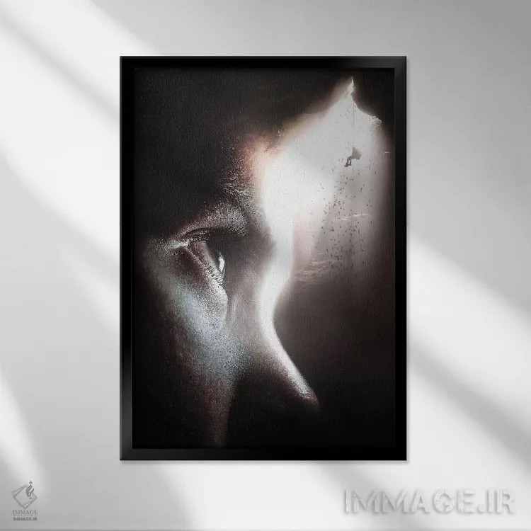 تابلو دکوراتیو خودکاوی اثر ای ان.پی اس - نمای قابدار مشکی