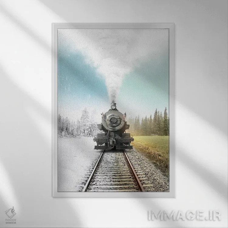 تابلو دکوراتیو این ایستگاه من است اثر ای ان.پی اس - نمای قابدار سفید